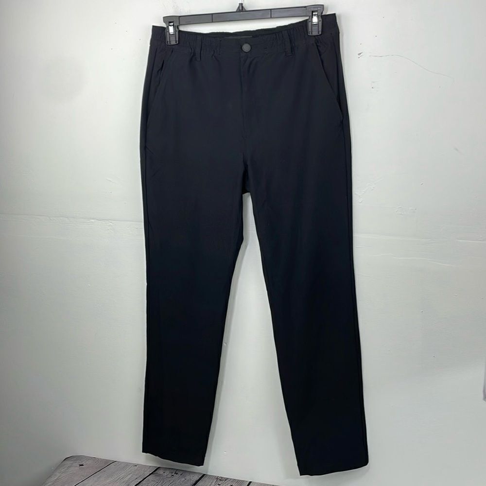 Marc New York Men's 4-Way Stretch Slim-Fit Commuter Pants, Black 32x32